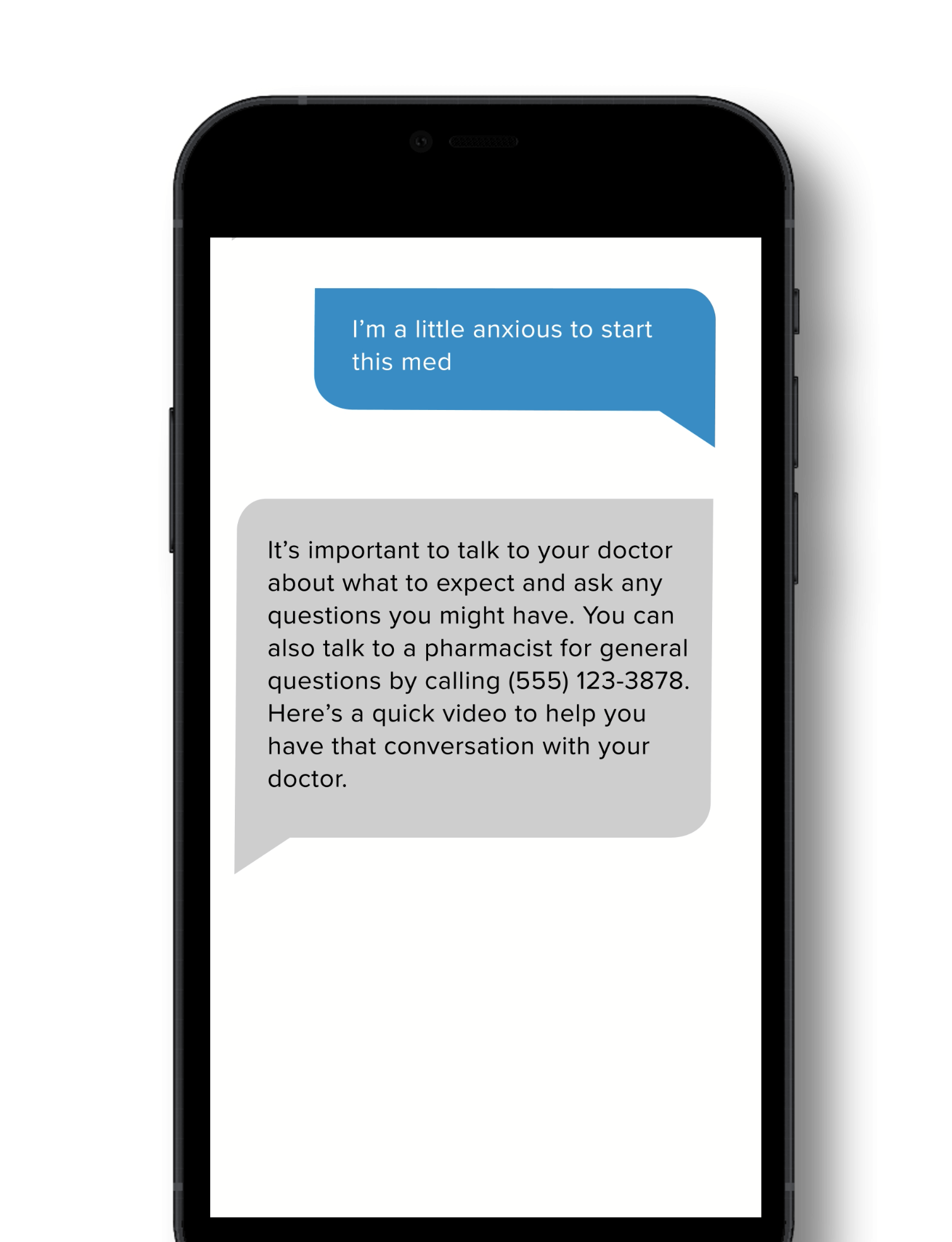 Example of our messaging content which uses behavioral science techniques designed to empower members to take health action